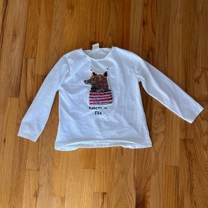 Robert the Fox Zara top with long sleeves. Girl size 8